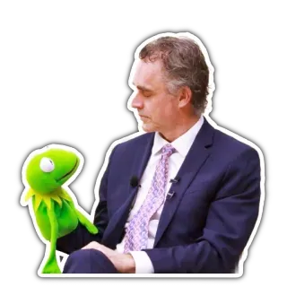 🧸 1b994bcb Kermit kermit la rana, burattino, jordan peterson, dark web intellettuale, controverso, meme whatsapp sticker