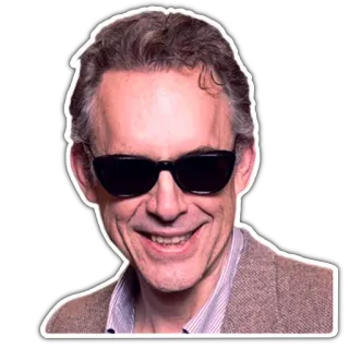 😎 467f7cbd Jordan Peterson Jordan Peterson, Intellettuale, Psicologo, Autore, Occhiali da sole, Ritratto whatsapp sticker