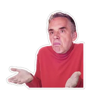 🤷‍♂️ 4d26acf2 Jordan Peterson intellettuale, podcast, psicologia, pensatore, controverso whatsapp sticker