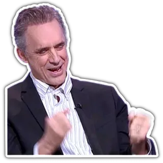 🥳 74d95c0b Jordan Peterson persona, sorridente, intellettuale, attivista, uomo, opinionista politico whatsapp sticker