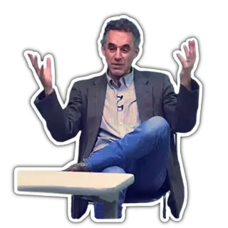 🤷‍♂️ 807845f9 Jordan Peterson Jordan Peterson, Commentatore politico, Autore, Psicologo, Oratore whatsapp sticker