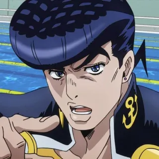 💎 b0b62302 Josuke Higashikata JoJo's Bizarre Adventure Anime, Manga, Chỉ tay, Nghiêm túc, Jojo telegram sticker