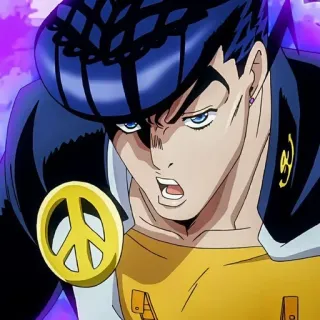 💎 d22d81ba Josuke Higashikata JoJo's Bizarre Adventure anime, jojo, hòa bình, nhân vật telegram sticker