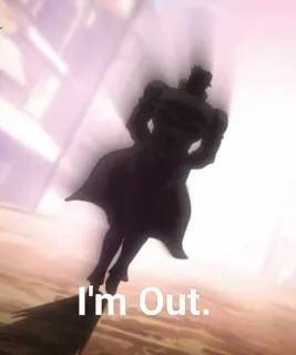 🗿 3530ad05 I'm Out. Pergi, Pintu keluar, Berangkat, Siluet, Frasa whatsapp sticker