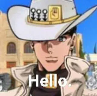 🙂 b745dd85 Hello. salam, anime, potret, halo whatsapp sticker