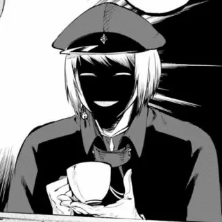 🗡 23e95b65 动漫, 角色, 茶, 微笑, 艺术 telegram sticker