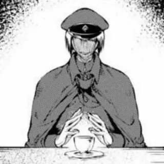 🗡 9cd13df3 军装, 军官, 帽子, 一杯茶 telegram sticker