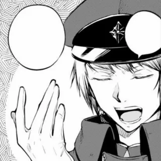 🗡 c66b55bd 动漫, 军装, 手势, 男性 telegram sticker