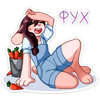 😌 4efe2924 ФУХ coelho, desenho animado, jardineira, coelhinho, cenoura, fofo whatsapp sticker