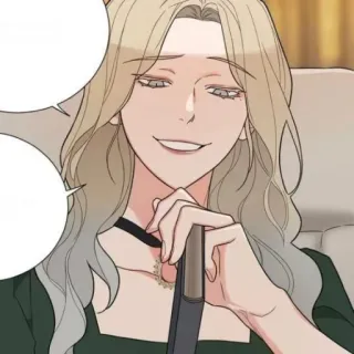 🥢 1c6cdf03 wanita, tersenyum, potret, kartun, karakter whatsapp sticker