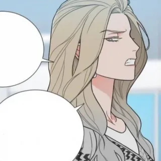 🥢 cef760c3 wanita, marah, ekspresi, kartun, gelembung ucapan, profil whatsapp sticker