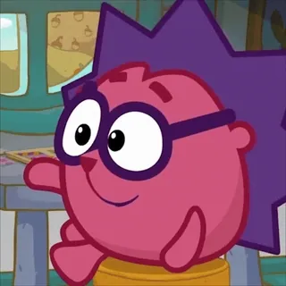 😨 7f014693 Hedgehog Kikoriki dessin animé, hérisson, Kikoriki, mignon, lunettes, animation whatsapp sticker