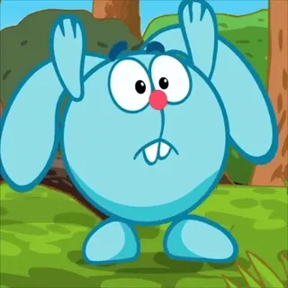 😨 fa20080b Krosh Smeshariki Krosh, Smeshariki, dessin animé, lapin, lapin whatsapp sticker