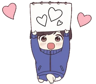 ❤️ e2f2127a 애니메이션, 하트, 사랑, 귀여운, 치비, 만화, 카와이 telegram sticker