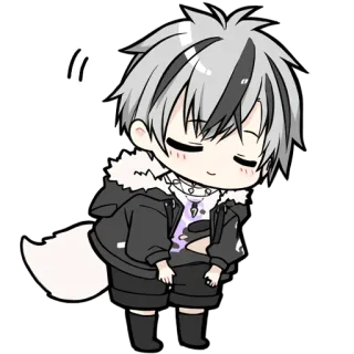 🙇 8fff4a92 Anime, Chibi, Schattig, Kawaii, Personage, Wolf, Furry telegram sticker