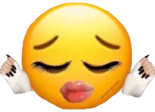 💅 0f8159ff emoji, face, sad, makeup, nails, aesthetic telegram sticker