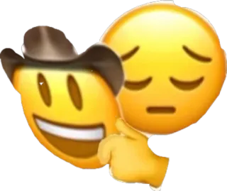 🤯 8d6419cd emoji, sad, happy, cowboy, mask telegram sticker