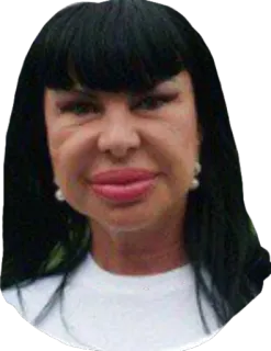 💅 ddcdf461 woman, portrait, person, face, black hair telegram sticker