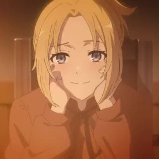 😊 5aeff34a 애니메이션, 여자, 미소, 귀여운 whatsapp sticker