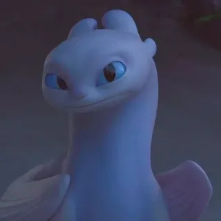 📍 4ce2e360 Light Fury How to Train Your Dragon rồng, light fury, dễ thương, phim, giả tưởng telegram sticker