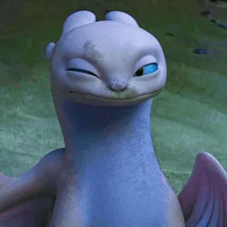 📍 c6aac15a Light Fury How to Train Your Dragon rồng, hoạt hình, Light Fury, nháy mắt, dễ thương telegram sticker