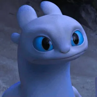 📍 d9bf69b8 Light Fury How to Train Your Dragon rồng, light fury, trắng, dễ thương, hoạt hình telegram sticker