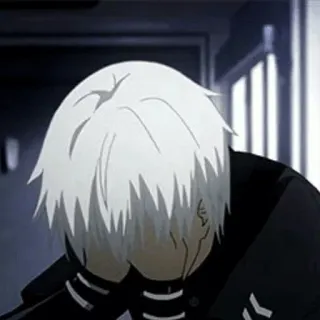 💉 51d84fa8 Аниме, Грустный, Белые волосы, Манга, Персонаж telegram sticker