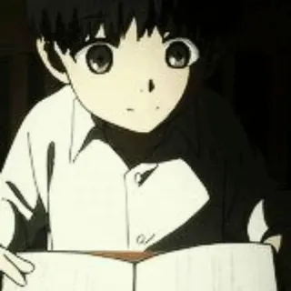 💉 aa6ca0de Аниме, Парень, Чтение, Книга, Мультфильм, Персонаж, Молодой telegram sticker