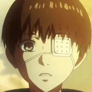 💉 ff1a0f81 Ken Kaneki Tokyo Ghoul Аниме, Манга, Гуль, Повязка на глаз, Канеки telegram sticker