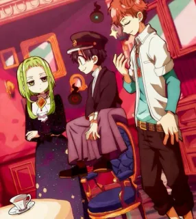 🧨 8040bebb Hanako-kun Toilet-bound Hanako-kun anime, manga, ghost, school, supernatural telegram sticker