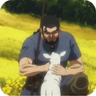 🎢 0cfd5c81 pastore, agnello, animale, uomo, campo, tranquillo, agricoltura telegram sticker