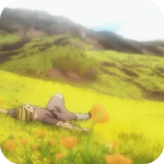 🌾 18633ee7 persona, campo, erba, natura, cielo telegram sticker