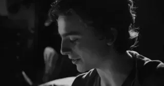 🕳 b93bb5bf uomo, bianco e nero, profilo, ritratto telegram sticker