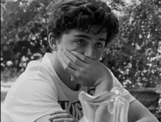 🕳 c899ad6a persona, uomo, pensare, bianco e nero, ritratto telegram sticker