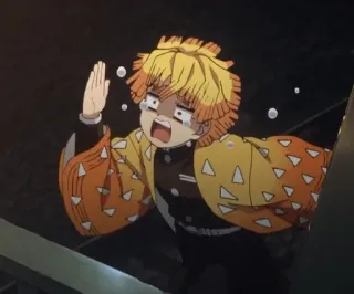 🌟 4d8c3e11 Zenitsu Agatsuma Demon Slayer Anime, weinen, ängstlich, Demon Slayer, Zenitsu telegram sticker