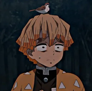 🌟 afec1d17 Zenitsu Agatsuma Demon Slayer Anime, Demon Slayer, Zenitsu, Charakter, Lustig, Spatz, Kawaii telegram sticker