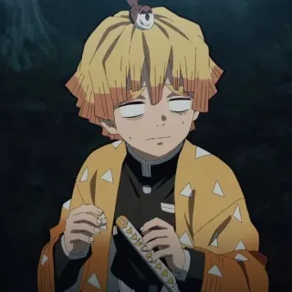 🌟 b93bd27f Zenitsu Agatsuma Demon Slayer Anime, Demon Slayer, Zenitsu, Agatsuma, Charakter, Blitz, Gelb telegram sticker