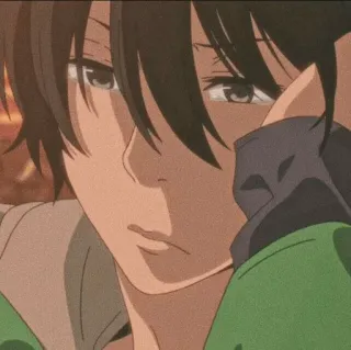 😞 259d8ba4 anime, sedih, anak laki-laki, potret telegram sticker