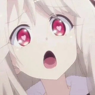 😍 6b451917 Anime, Gadis, Lucu, Hati, Terkejut, Kawaii, Kartun telegram sticker