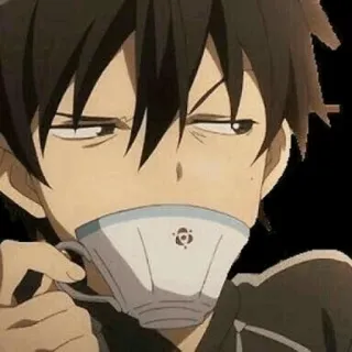 🤨 98b6ba4b Anime, Karakter, Minum, Teh, Cangkir, Puas telegram sticker