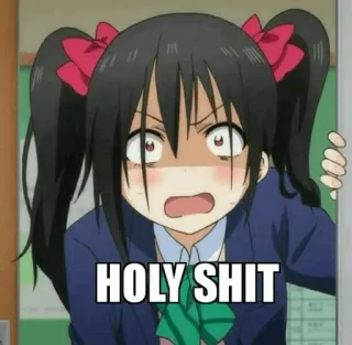 😳 a50623b1 HOLY SHIT anime, kaget, anjir, kartun, ekspresi, seruan telegram sticker