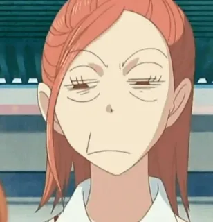 😐 faba1f33 Anime, Wanita, Gadis, Karakter, Ekspresi, Bosan, Lelah telegram sticker