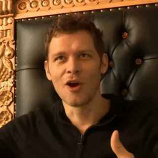 📰 6dd97630 Klaus Mikaelson The Vampire Diaries mężczyzna, aktor, serial TV, wampir, portret telegram sticker