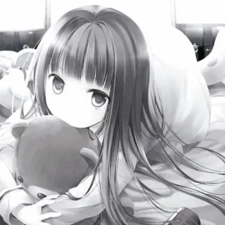 📓 3d59e91c Anime, Manga, Cô gái, Gấu bông, Dễ thương, Trẻ con, Hình minh họa telegram sticker