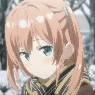 📓 6693f2e1 Anime, Dễ thương, Cô gái, Chân dung, Nhân vật, Mùa đông, Khăn quàng telegram sticker