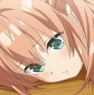 📓 c166df40 Anime, Cô gái, Dễ thương, Nằm, Phim hoạt hình telegram sticker