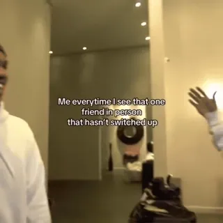 🌟 2b7a5cf2 Me everytime I see that one friend in person that hasn't switched up เพื่อน, ทักทาย, ความสัมพันธ์, ซื่อสัตย์, คน telegram sticker