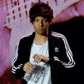 🥛 a0fe3fd1 Louis Tomlinson orang, pria, penyanyi, selebriti, botol air, Adidas telegram sticker