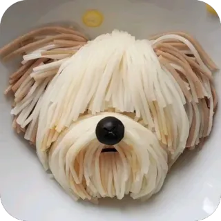 🫥 32af7d2c perro, comida, arte, lindo, animal telegram sticker