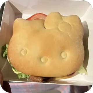 🫥 4dff9d4d Hello Kitty hello kitty, sandwich, kawaii, lindo telegram sticker